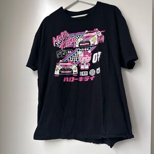 Hello Kitty Black and Pink T-Shirt oversized